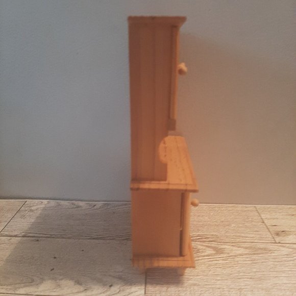6" Tall Unfinished Wooden Buffet for Dollhouse Dining Room Cabinet Cupboard - Picture 3 of 8